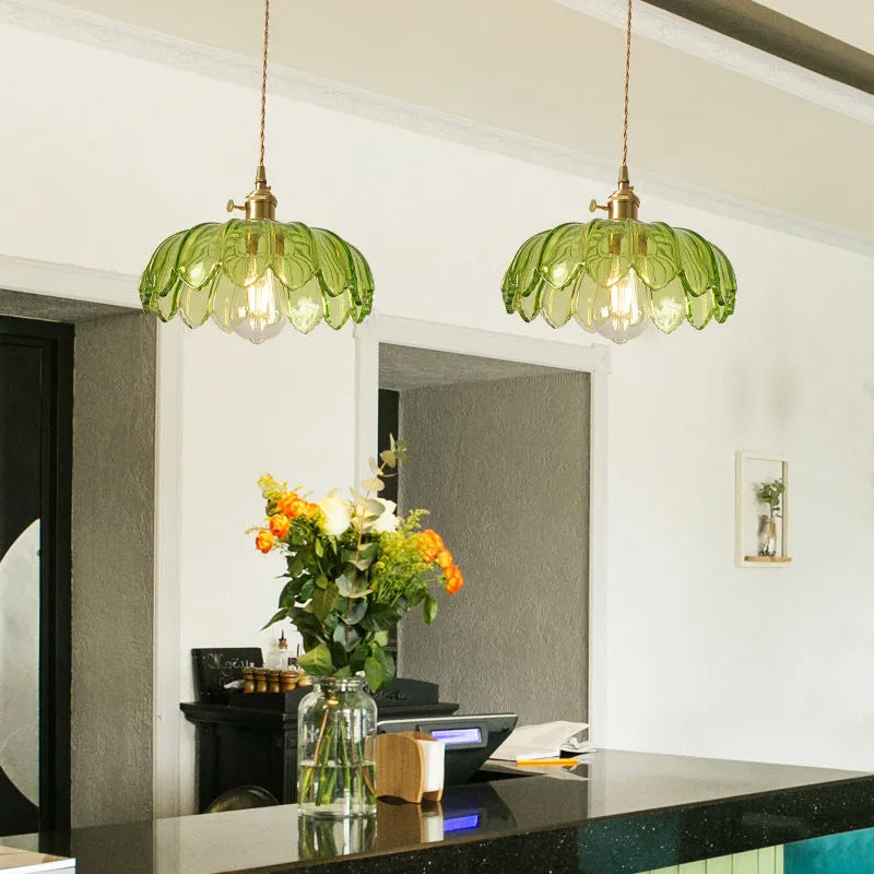 LED Japanese Style Creative Glass Pendant Light