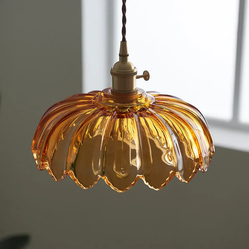 LED Japanese Style Creative Glass Pendant Light