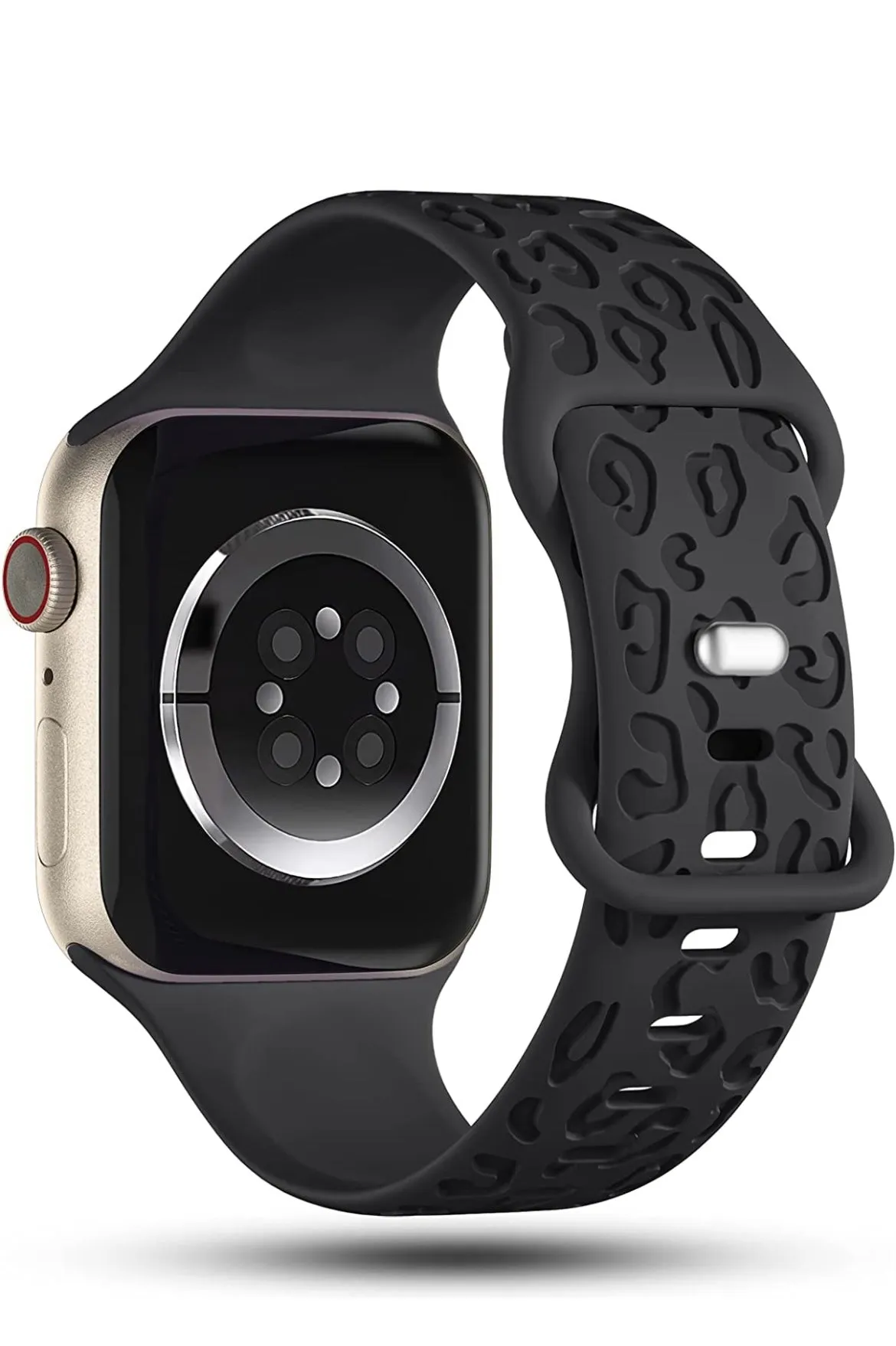 Leopard Silicone Watch Band - Black