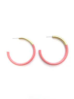 Lg LIZ Hoops in Coral