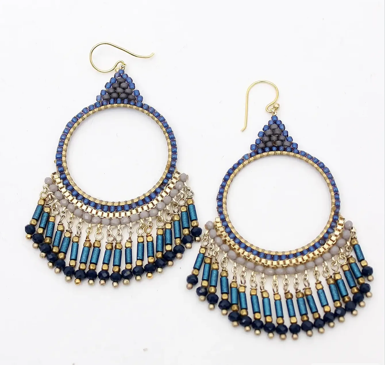 Lg Round Thai Chandelier Earrings