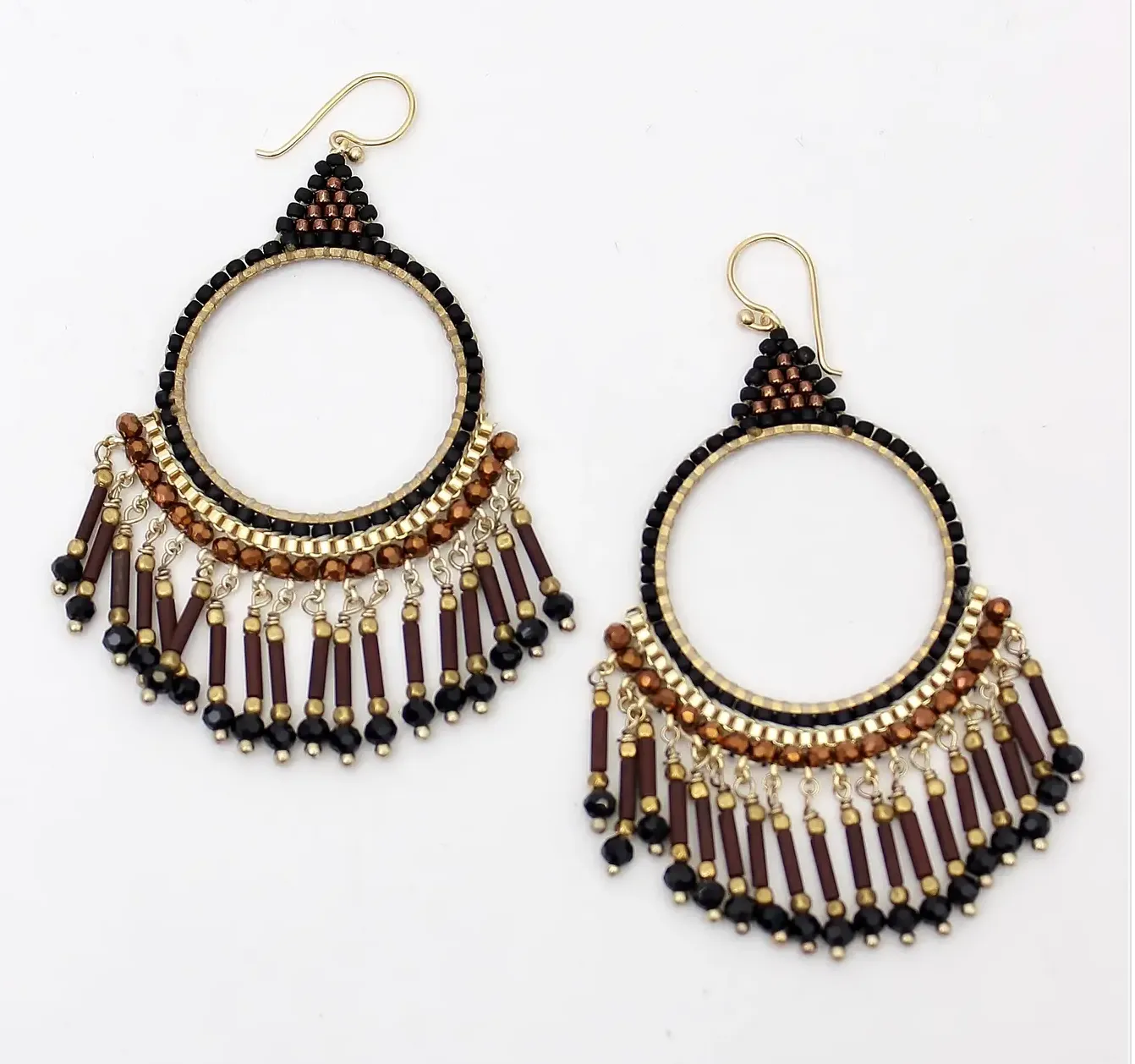 Lg Round Thai Chandelier Earrings