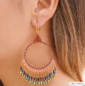 Lg Round Thai Chandelier Earrings