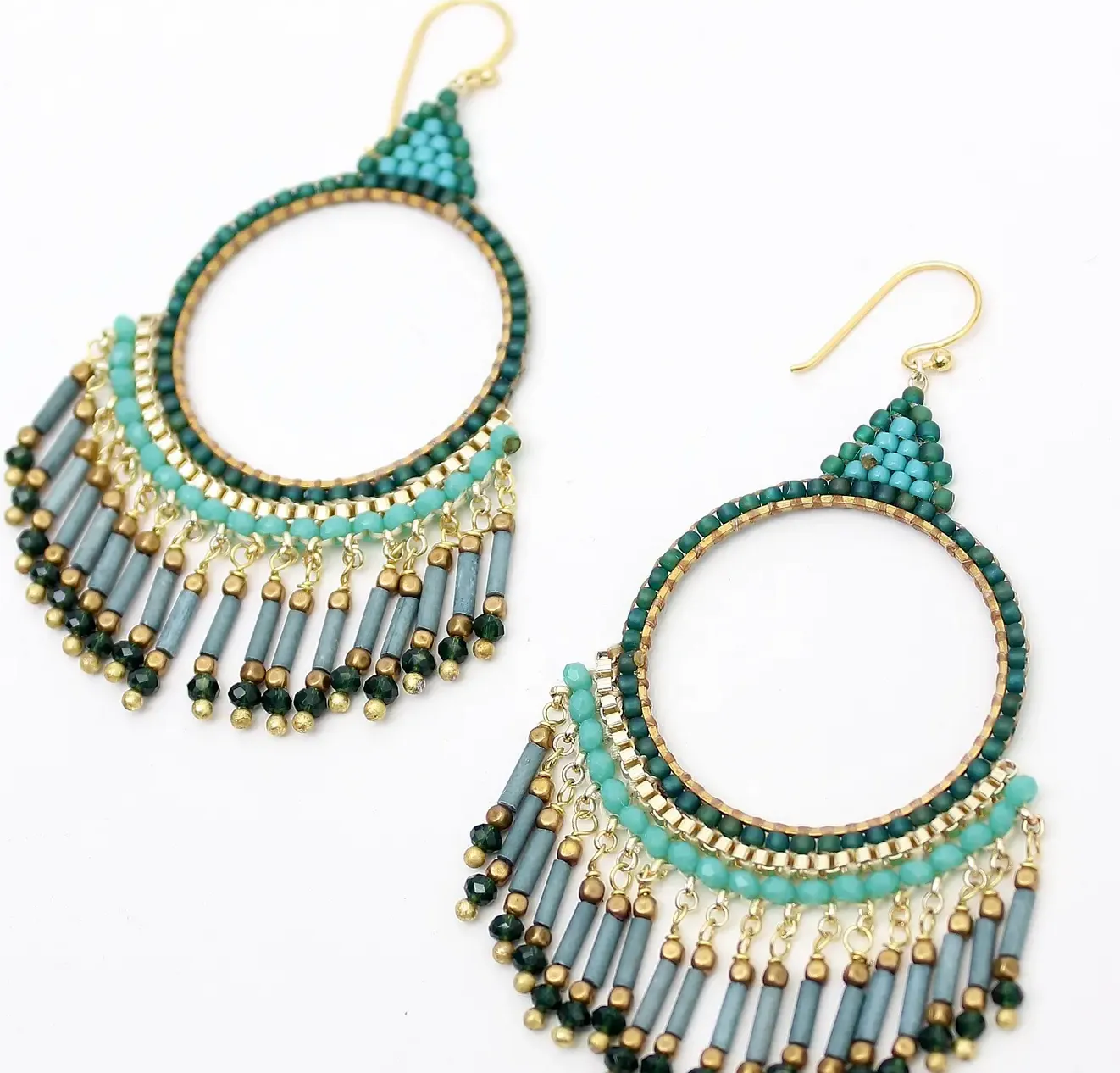 Lg Round Thai Chandelier Earrings