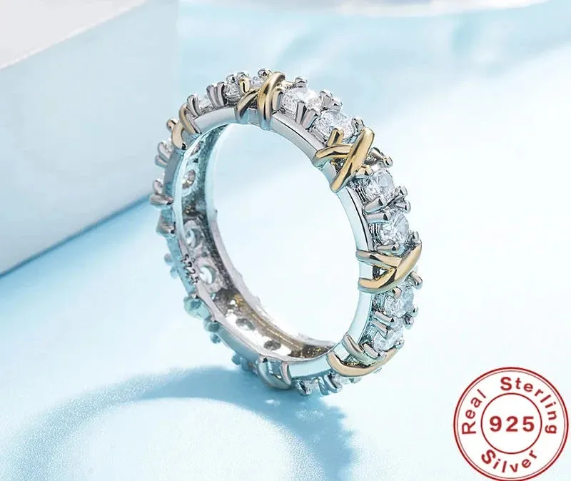 Luxury Interlaced Crystal Ring