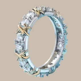 Luxury Interlaced Crystal Ring