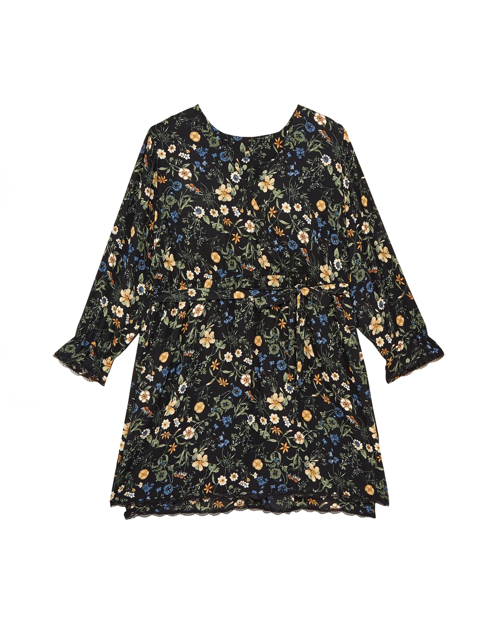 Malden A-Line Dress | Black / Yellow