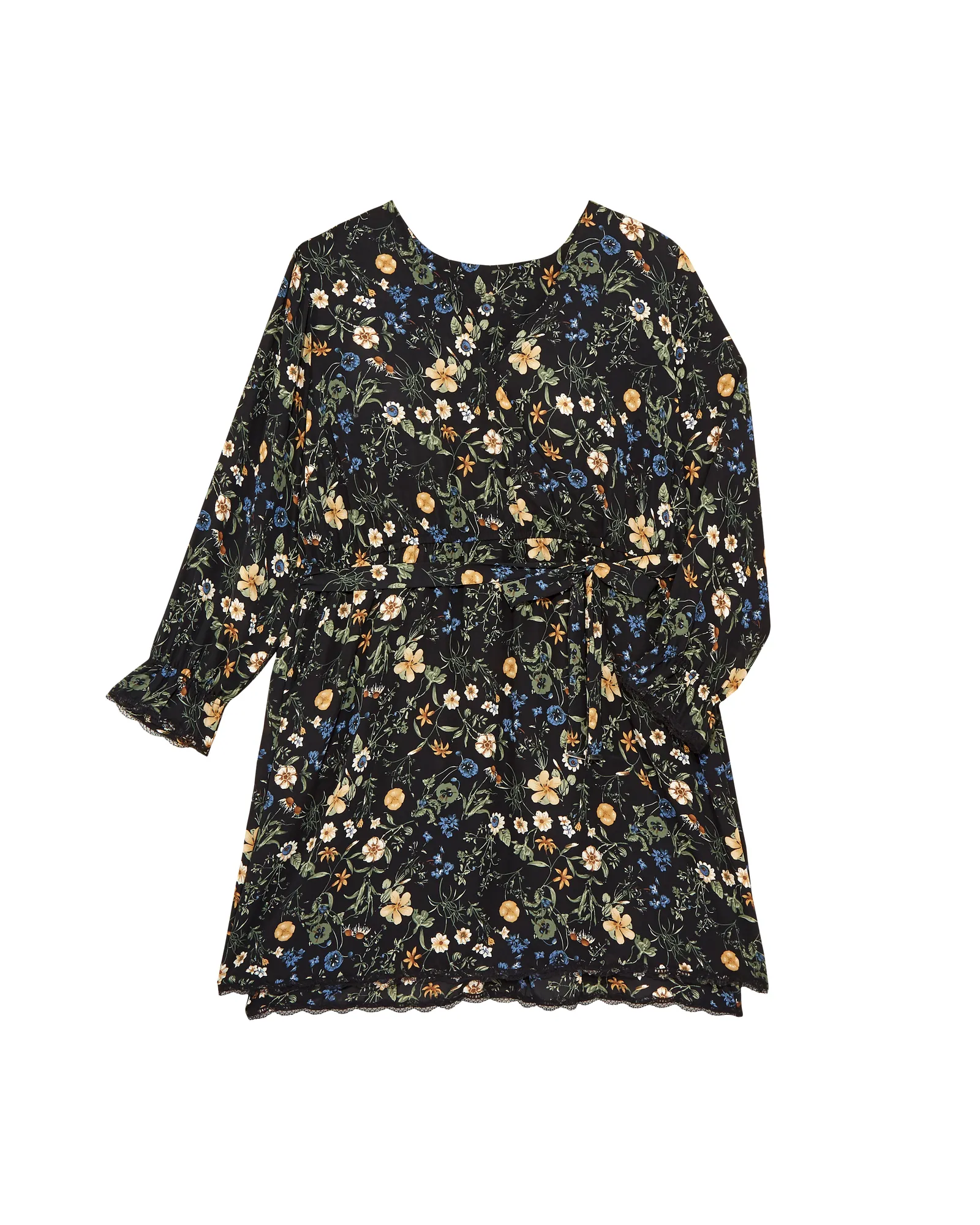 Malden A-Line Dress | Black / Yellow