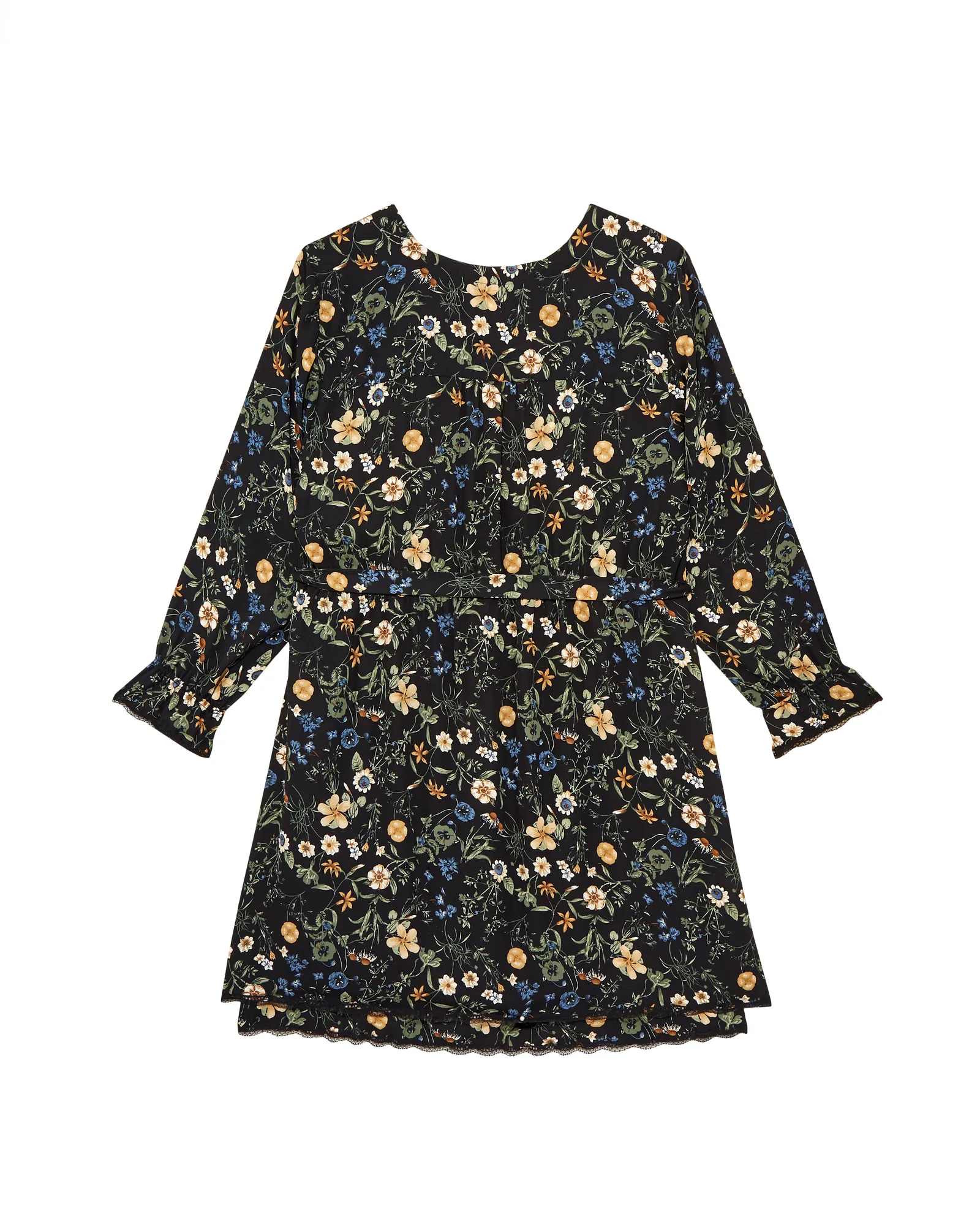 Malden A-Line Dress | Black / Yellow