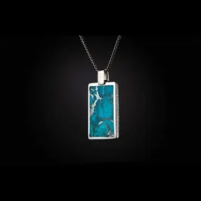 Men's Turquoise Shift Necklace - P44 TQ