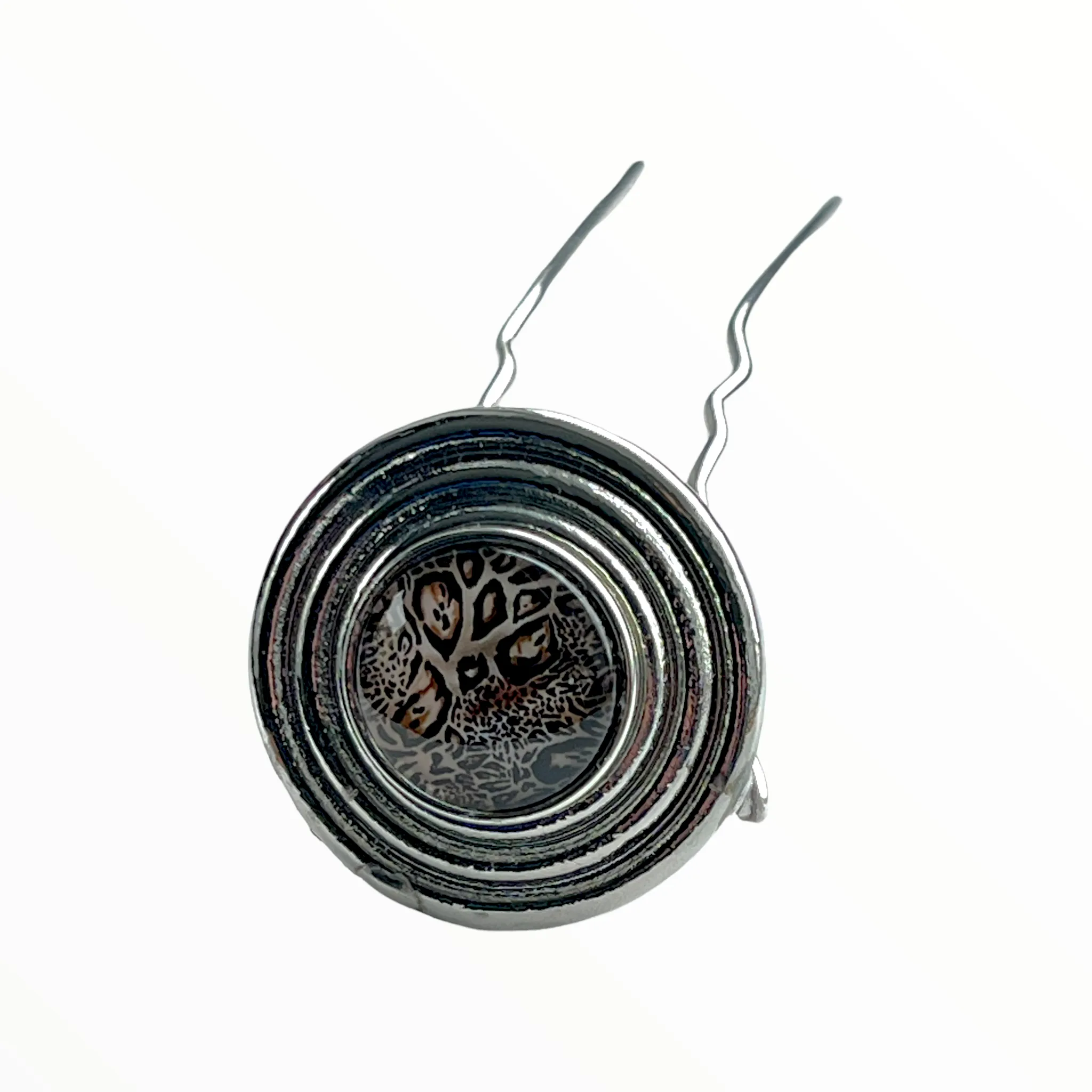 Metal Hairpin click / chunk button 0122