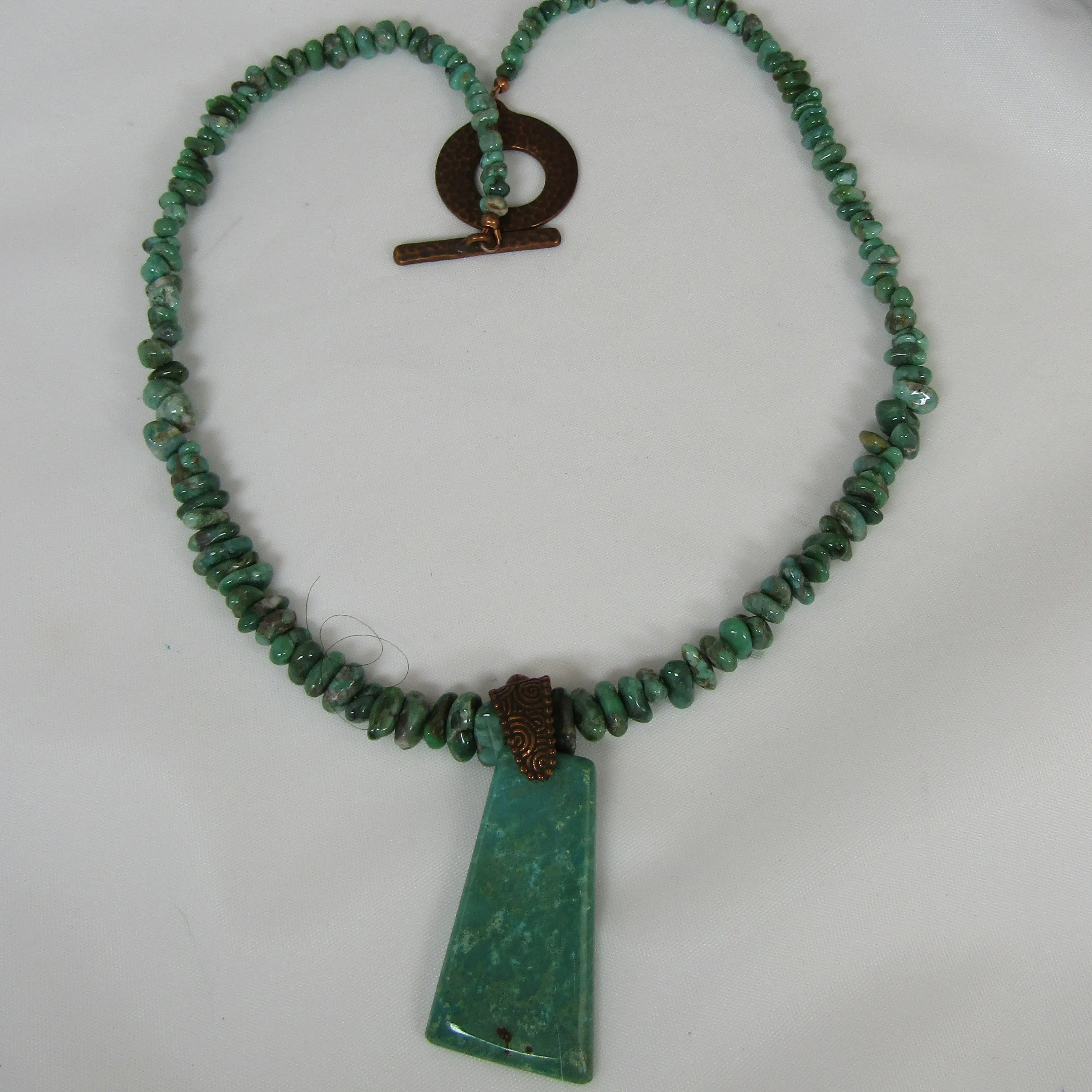 Mexican Turquoise Pendant - Mexican Turquoise Nugget Necklace