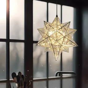 Modern 3D Star Pendant for Shopping Centre/Living Room/Bedroom/Entryway/Dining Room