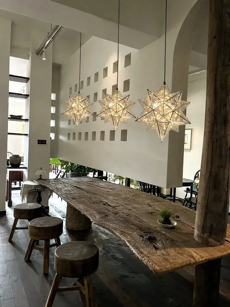 Modern 3D Star Pendant for Shopping Centre/Living Room/Bedroom/Entryway/Dining Room