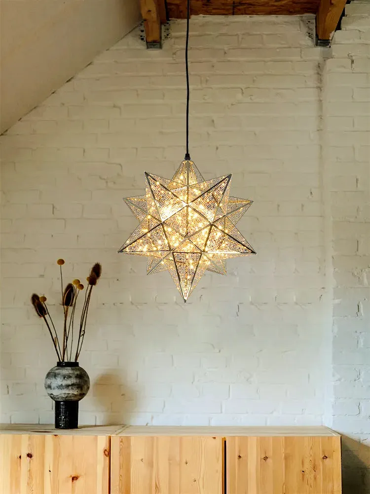 Modern 3D Star Pendant for Shopping Centre/Living Room/Bedroom/Entryway/Dining Room