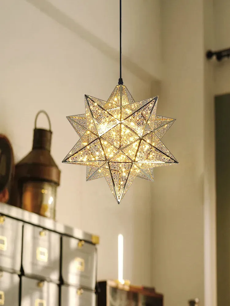Modern 3D Star Pendant for Shopping Centre/Living Room/Bedroom/Entryway/Dining Room