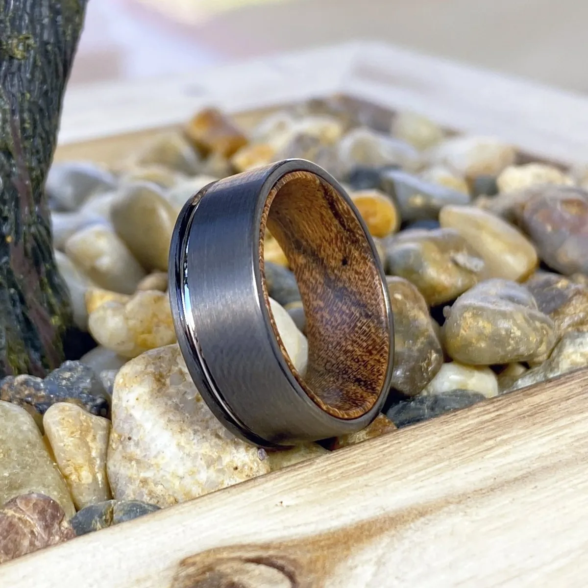 MOOSE | Bocote Wood, Gunmetal Tungsten Offset Groove
