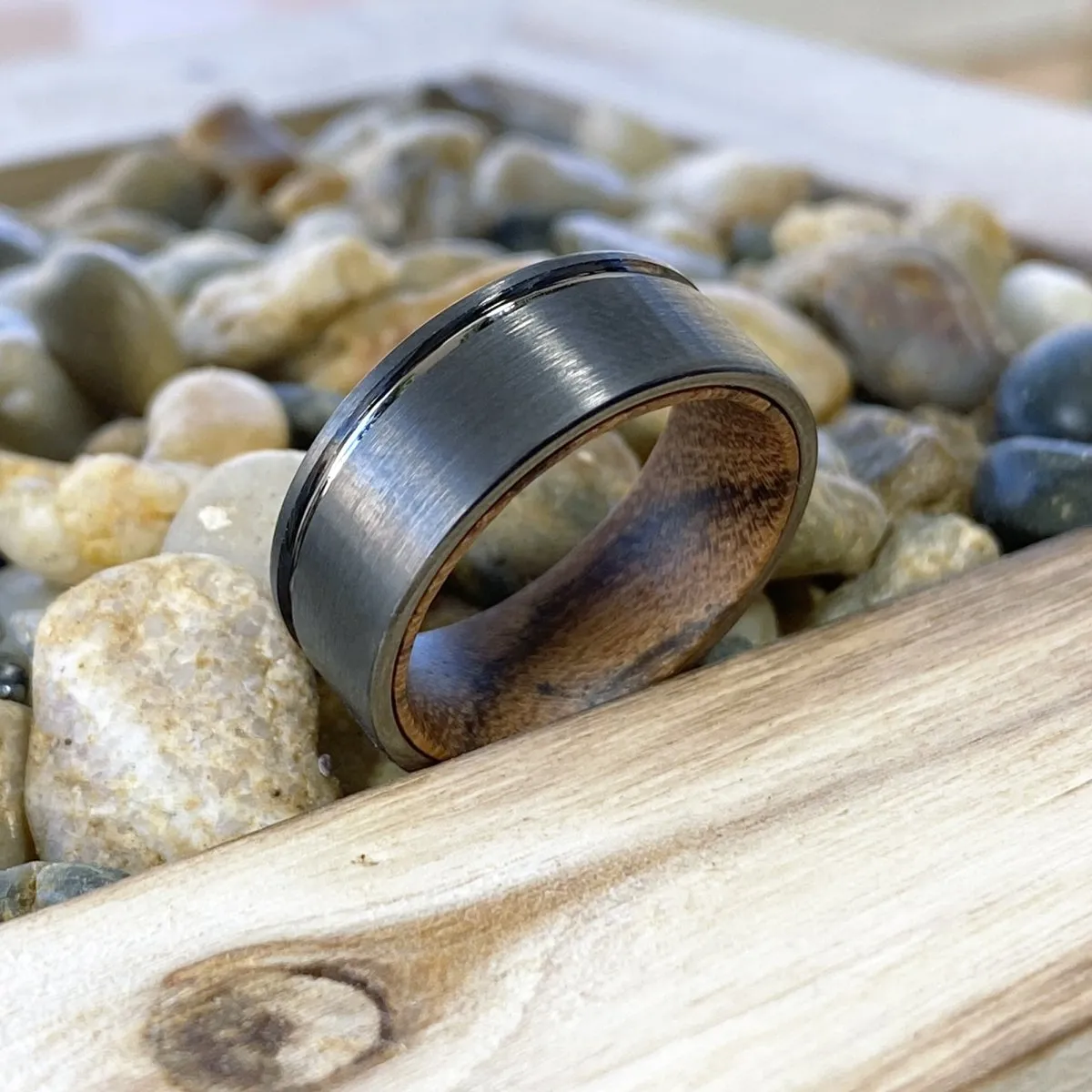 MOOSE | Bocote Wood, Gunmetal Tungsten Offset Groove