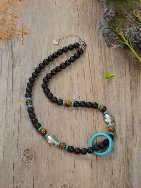 Mystic Ring Beaded Necklace