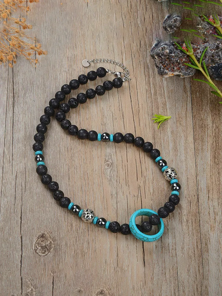 Mystic Ring Beaded Necklace