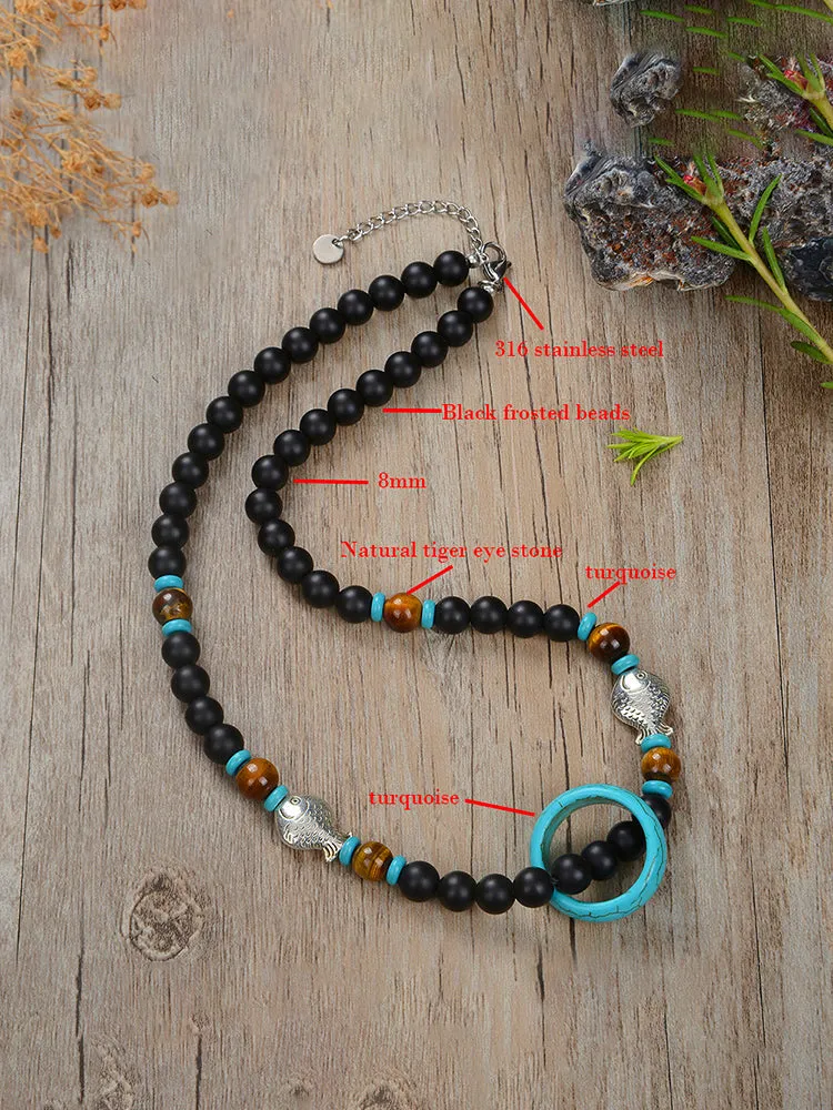 Mystic Ring Beaded Necklace