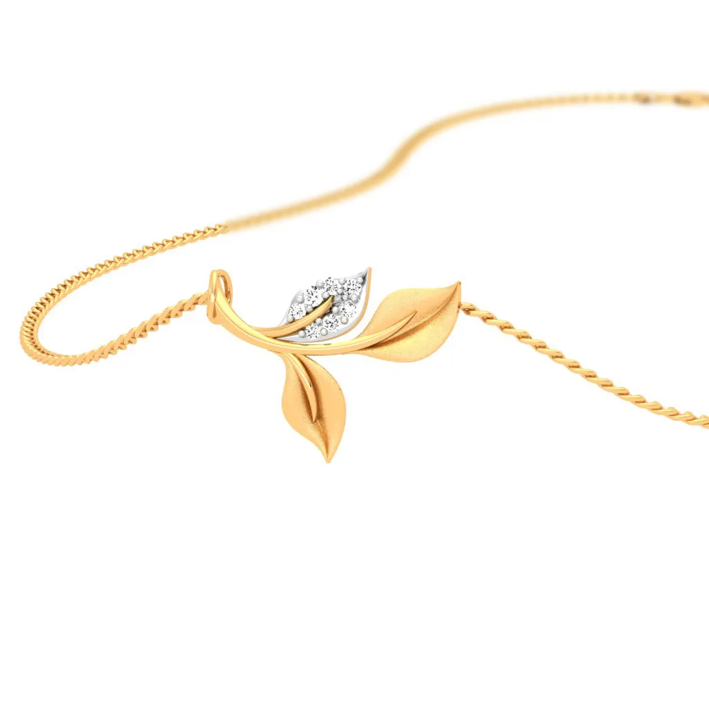 Nature Inspired 18k Diamond Pendant