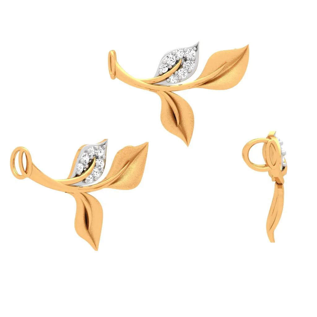 Nature Inspired 18k Diamond Pendant