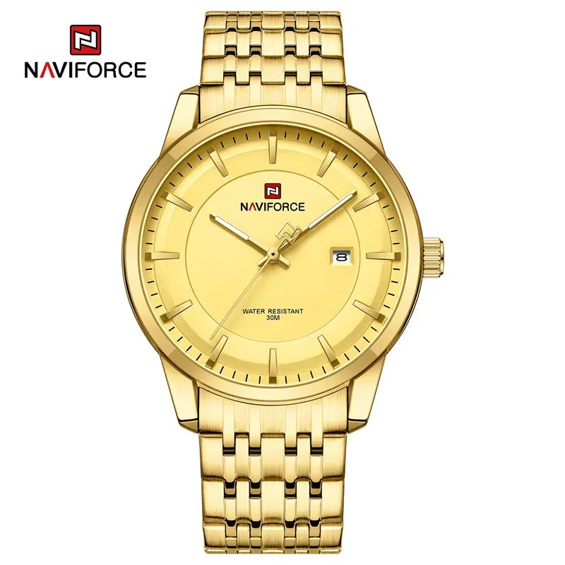 NAVIFORCE 9228  Original Casual Couple Watch Waterproof Calendar Luminous Fashion Elegant Quartz Wristwatch for Women Men Gift