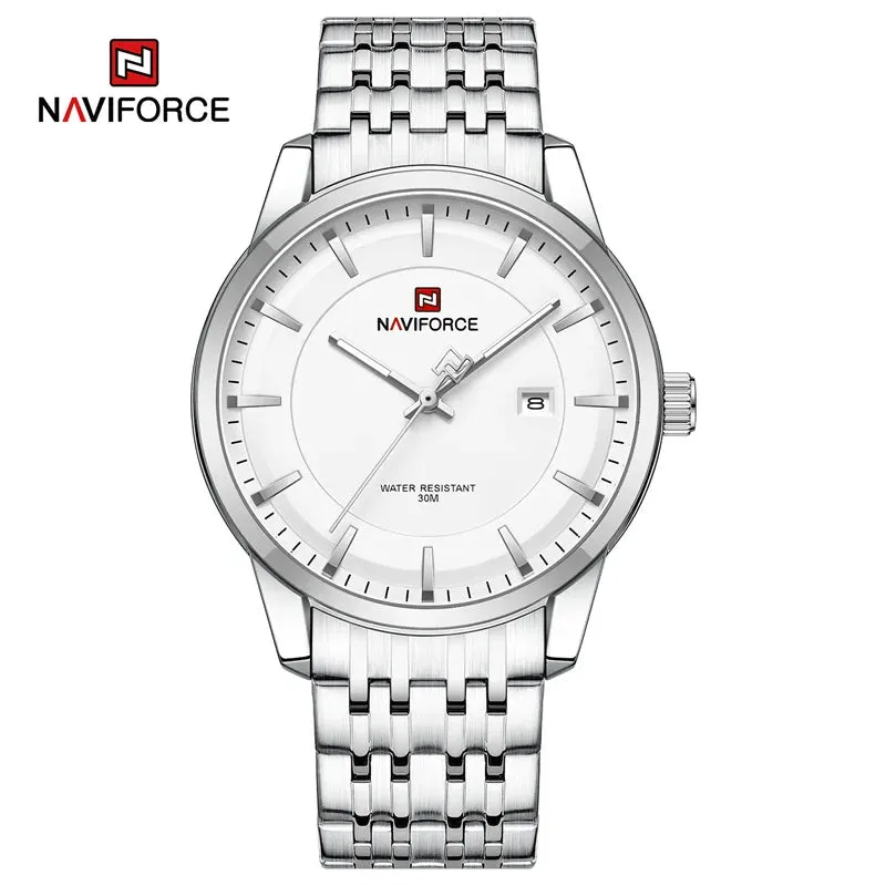 NAVIFORCE 9228  Original Casual Couple Watch Waterproof Calendar Luminous Fashion Elegant Quartz Wristwatch for Women Men Gift