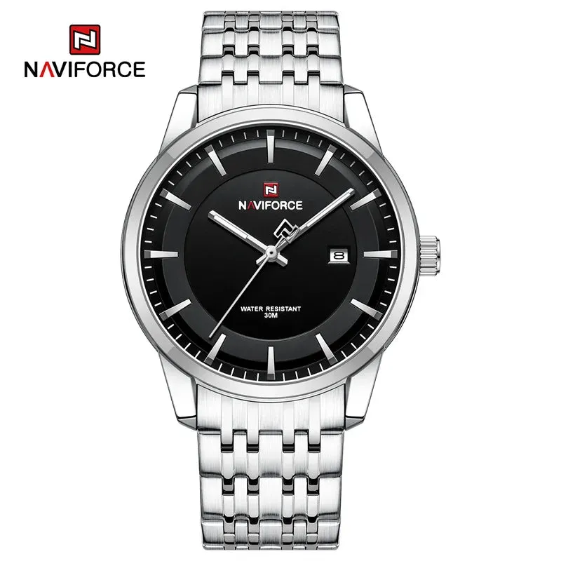 NAVIFORCE 9228  Original Casual Couple Watch Waterproof Calendar Luminous Fashion Elegant Quartz Wristwatch for Women Men Gift