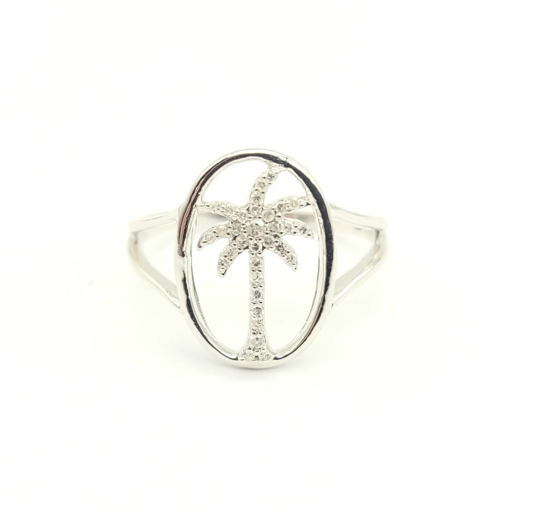 New Diamond Palm Tree Ring