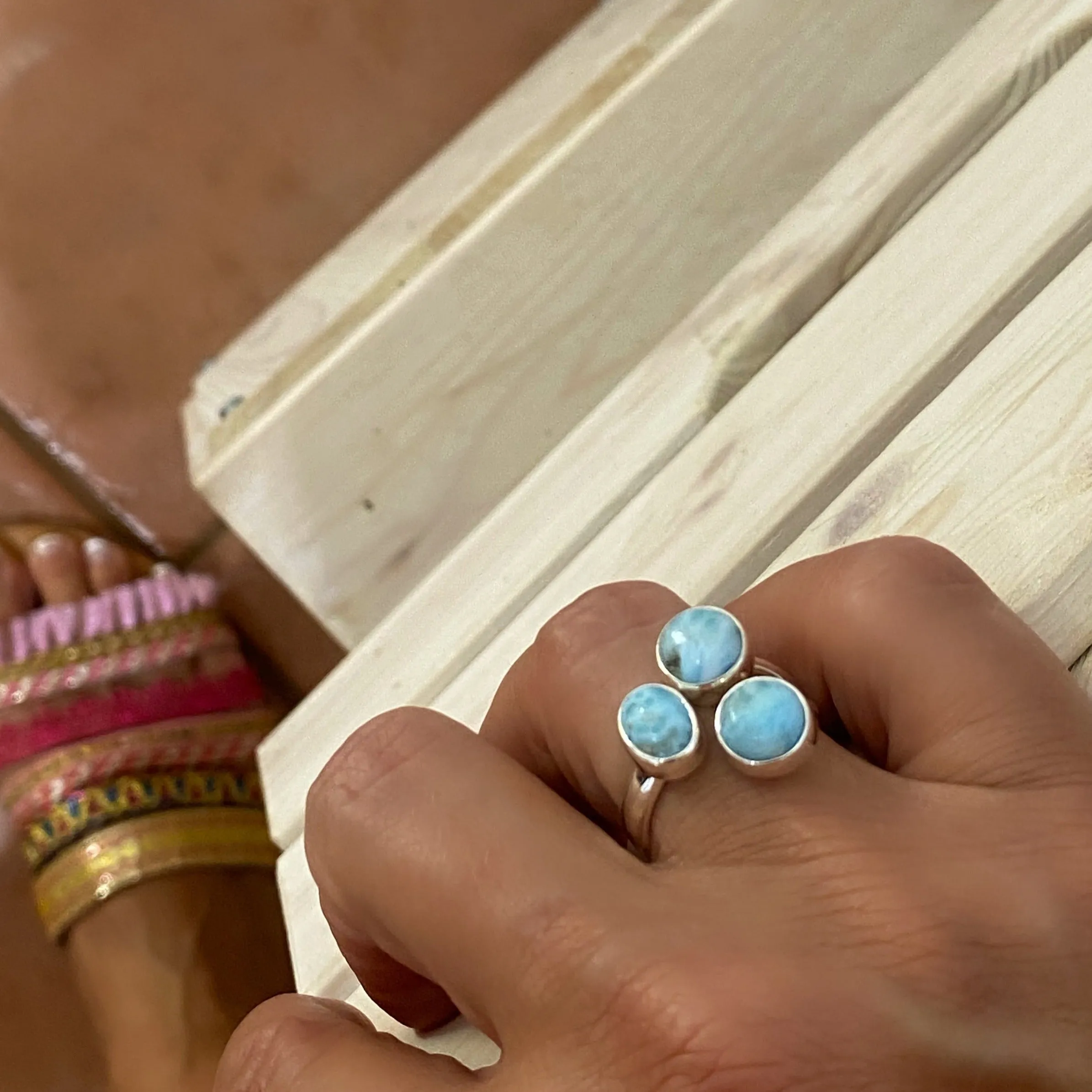 Ocean Dreams Larimar Ring