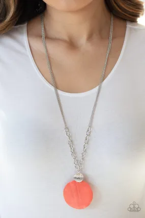 Open Door Jewelry - A Top-SHELLer - Orange Necklace - Paparazzi Accessories