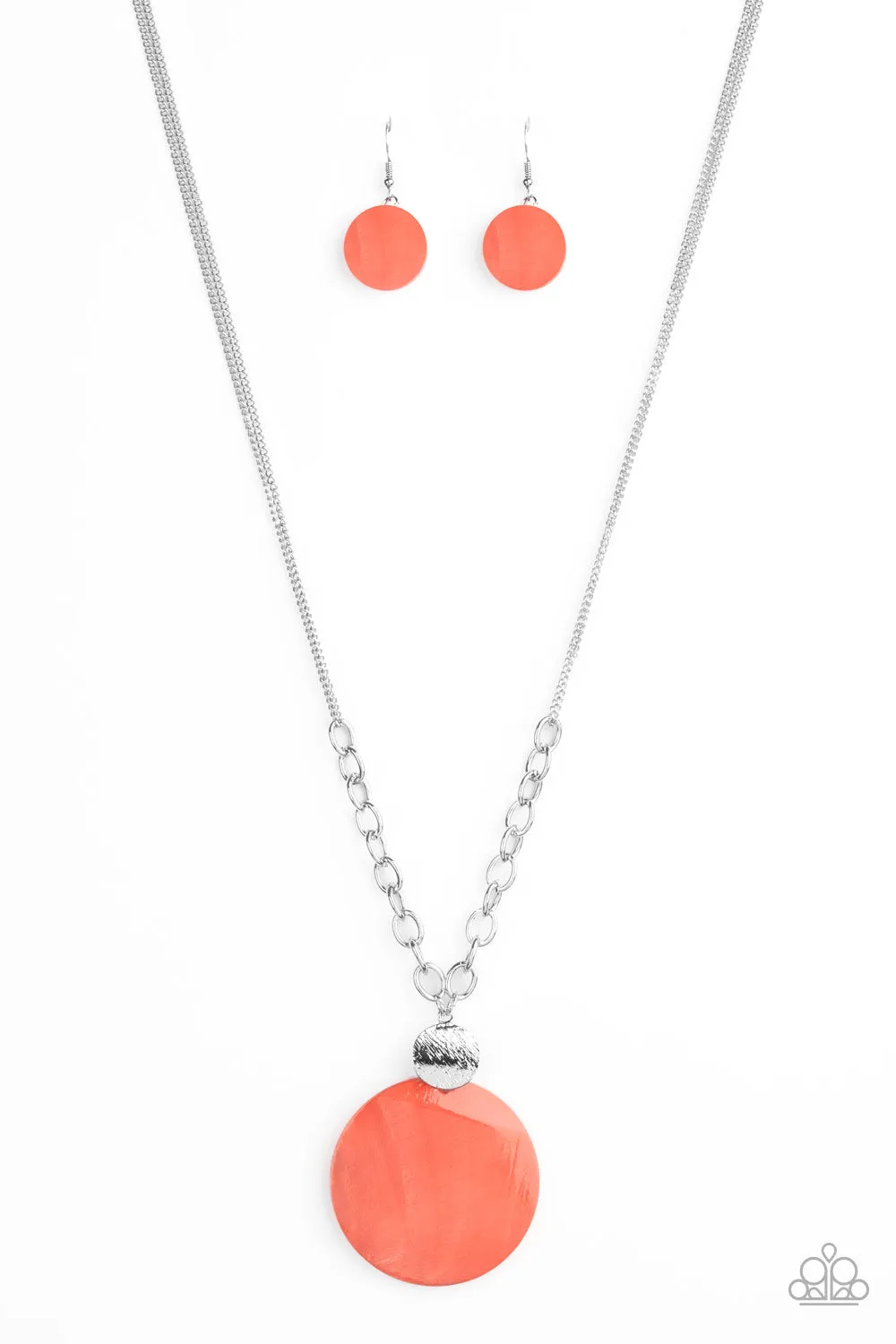 Open Door Jewelry - A Top-SHELLer - Orange Necklace - Paparazzi Accessories