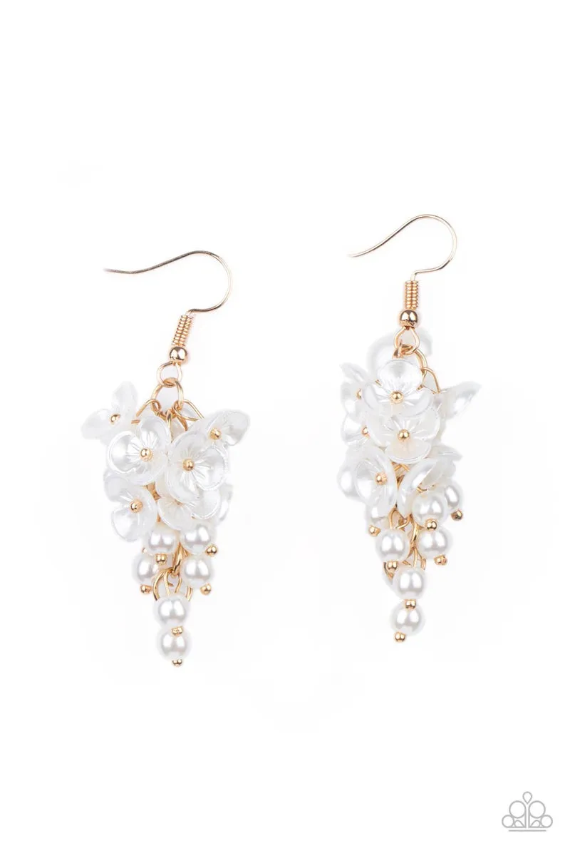 Open Door Jewelry - Bountiful Bouquets - Gold Earrings - Paparazzi Accessories