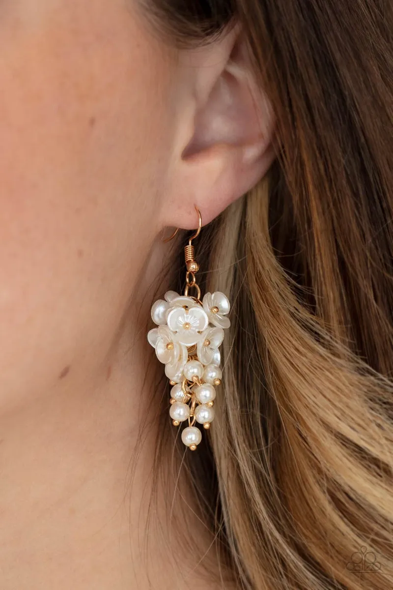 Open Door Jewelry - Bountiful Bouquets - Gold Earrings - Paparazzi Accessories