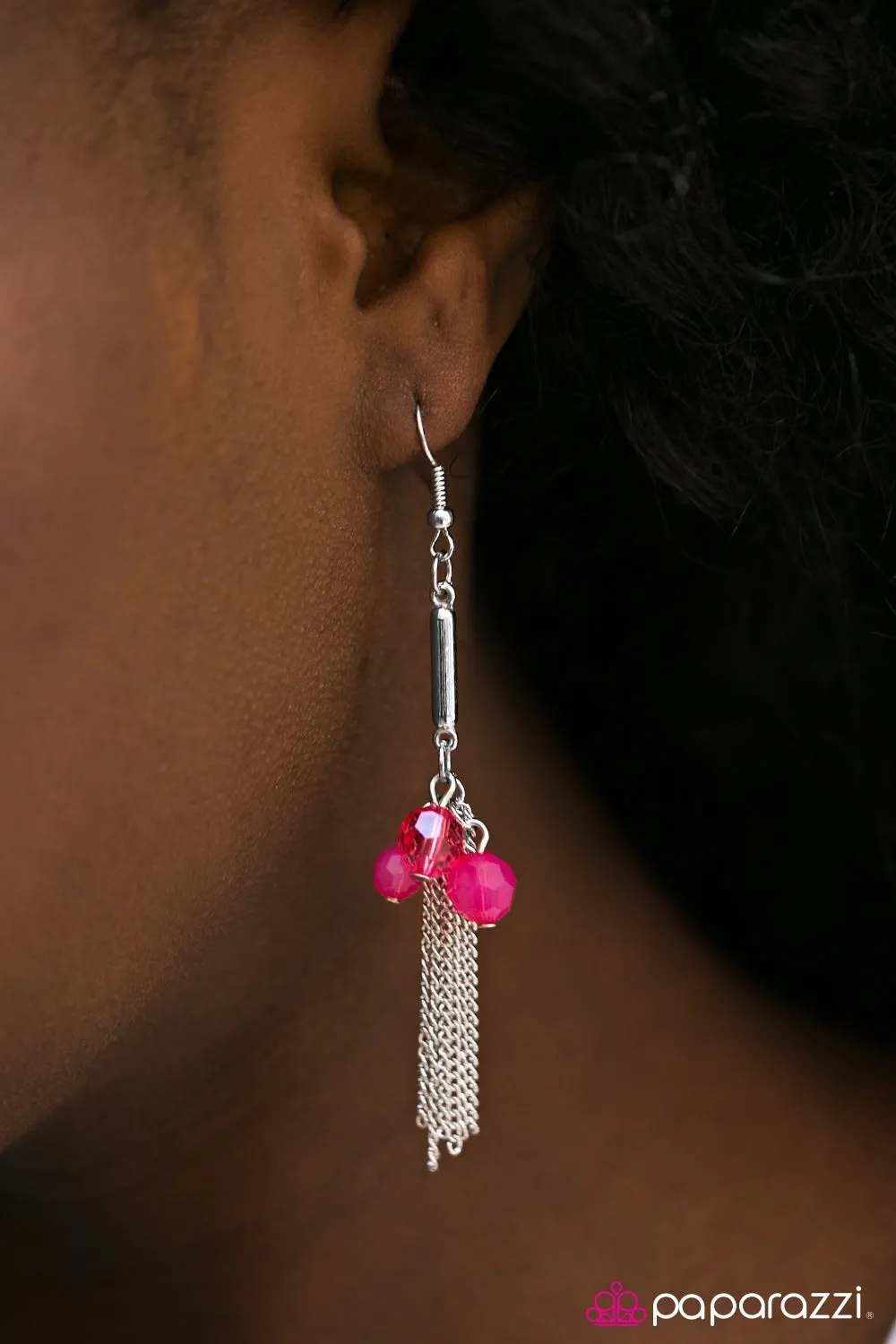 Open Door Jewelry - Excited To BEAD Here! - Pink Earrings - Paparazzi Accessories
