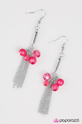 Open Door Jewelry - Excited To BEAD Here! - Pink Earrings - Paparazzi Accessories