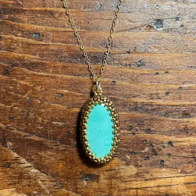 Oval Hubei Turquoise Pendant