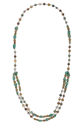 Paige Wallace Turquoise & Jasper Chain Necklace
