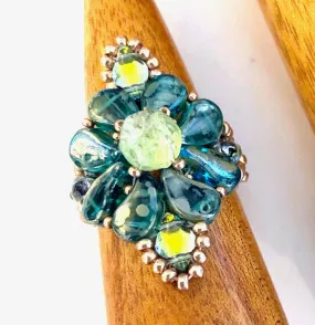 Paisley Dot Ring Kit - Aqua Lime