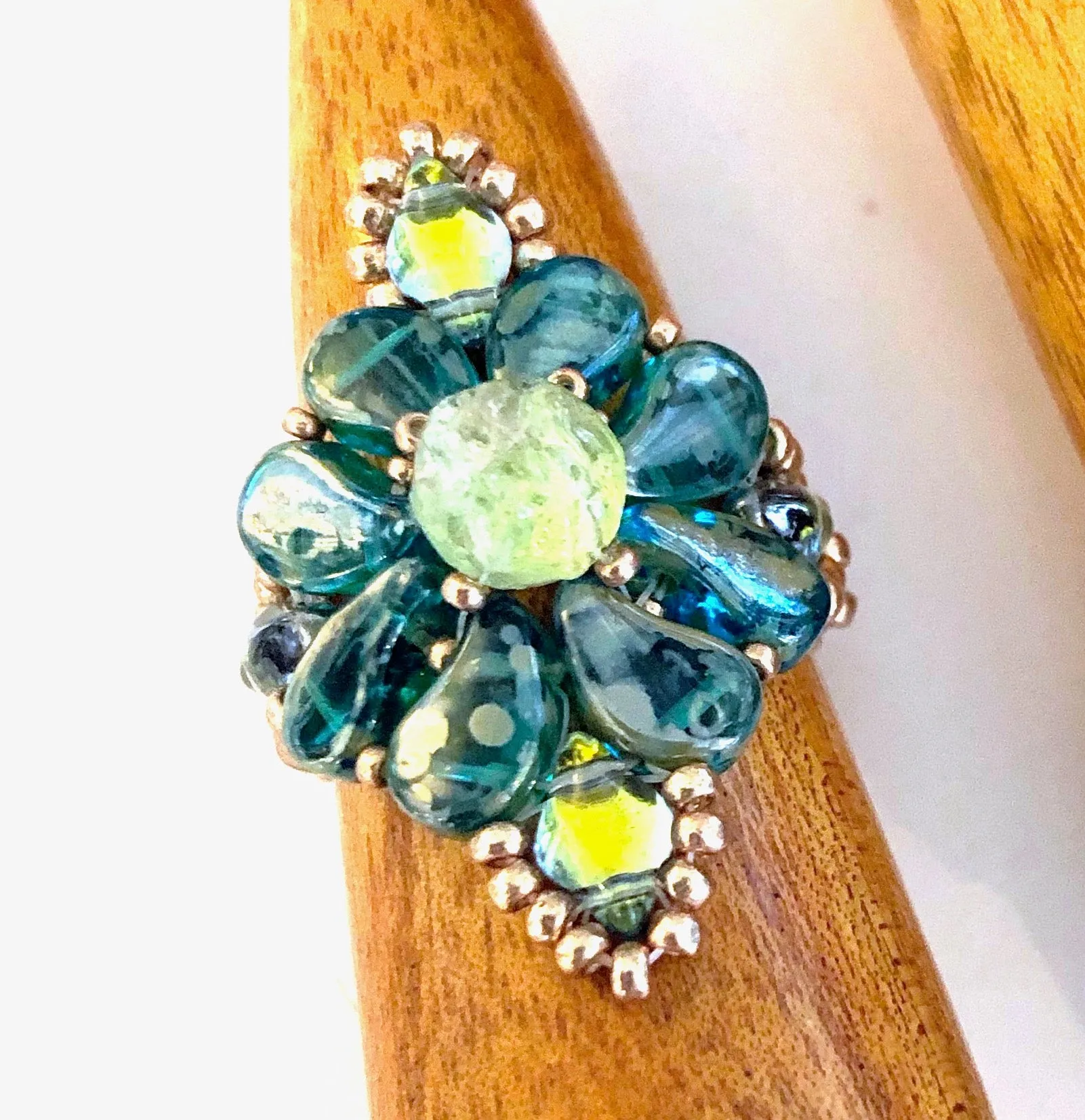 Paisley Dot Ring Kit - Aqua Lime