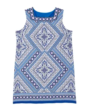 Parker Sleeveless Sheath Dress | Navy / White