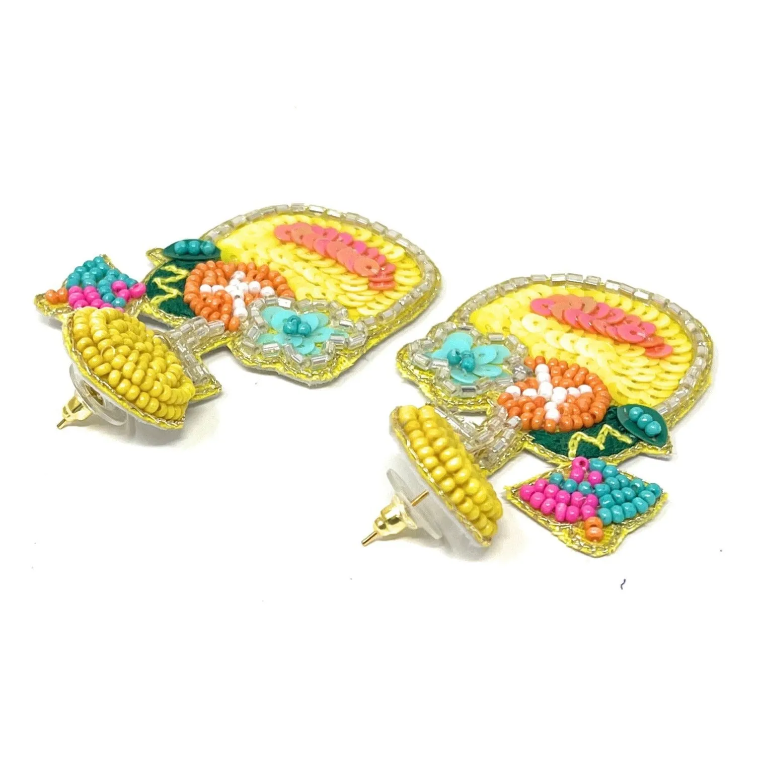 Pina Colada Beaded Earrings