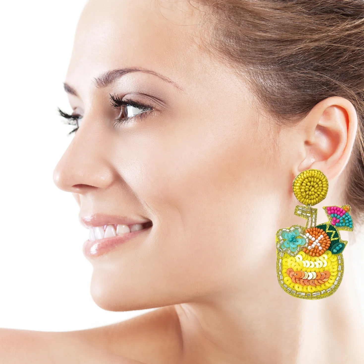 Pina Colada Beaded Earrings