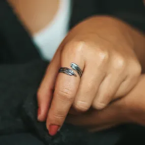 Pineapple Island Paradise Wrap Feather Ring