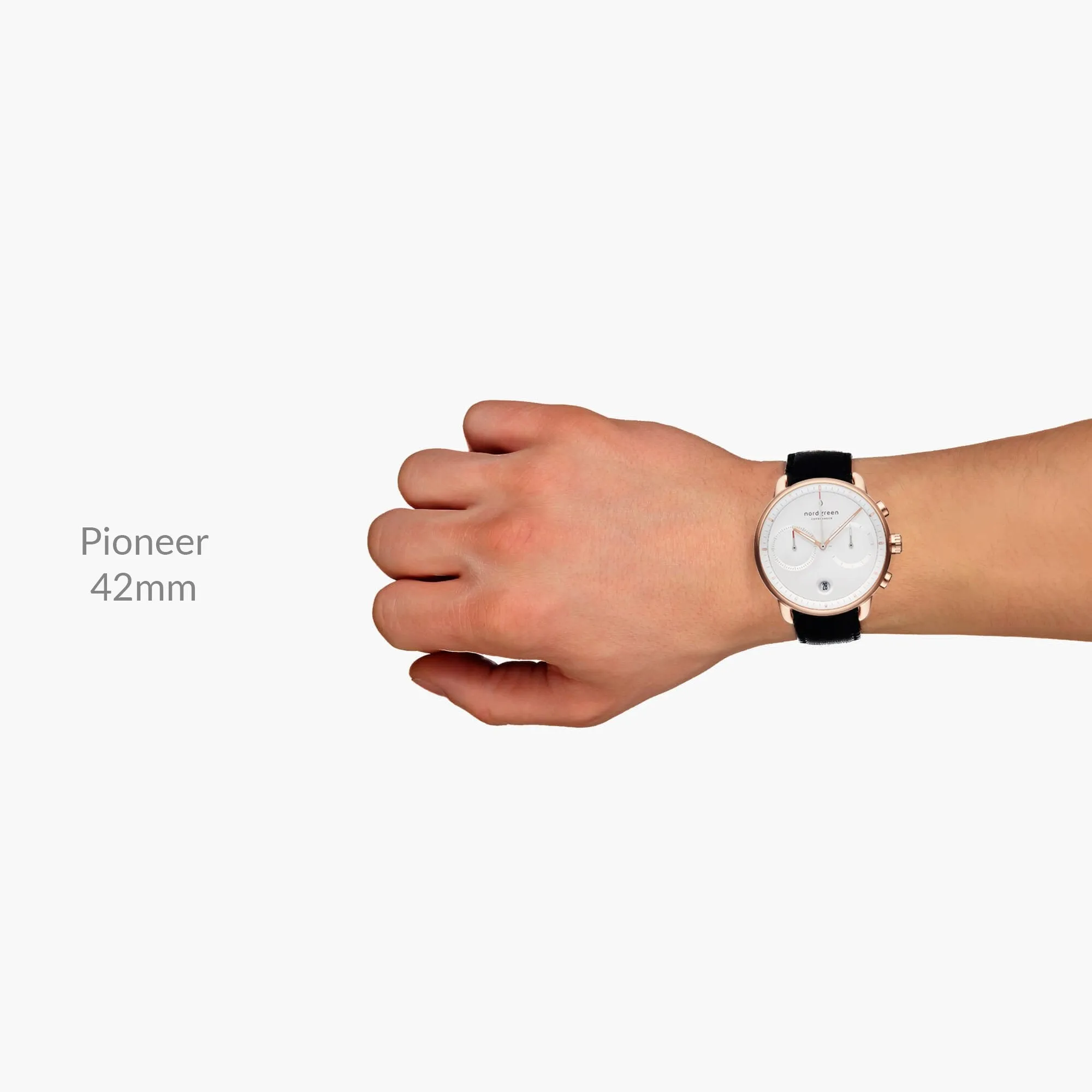 Pioneer - BUNDLE Black Dial Rose Gold | Brown Leather / Black Leather / Navy Leather Strap