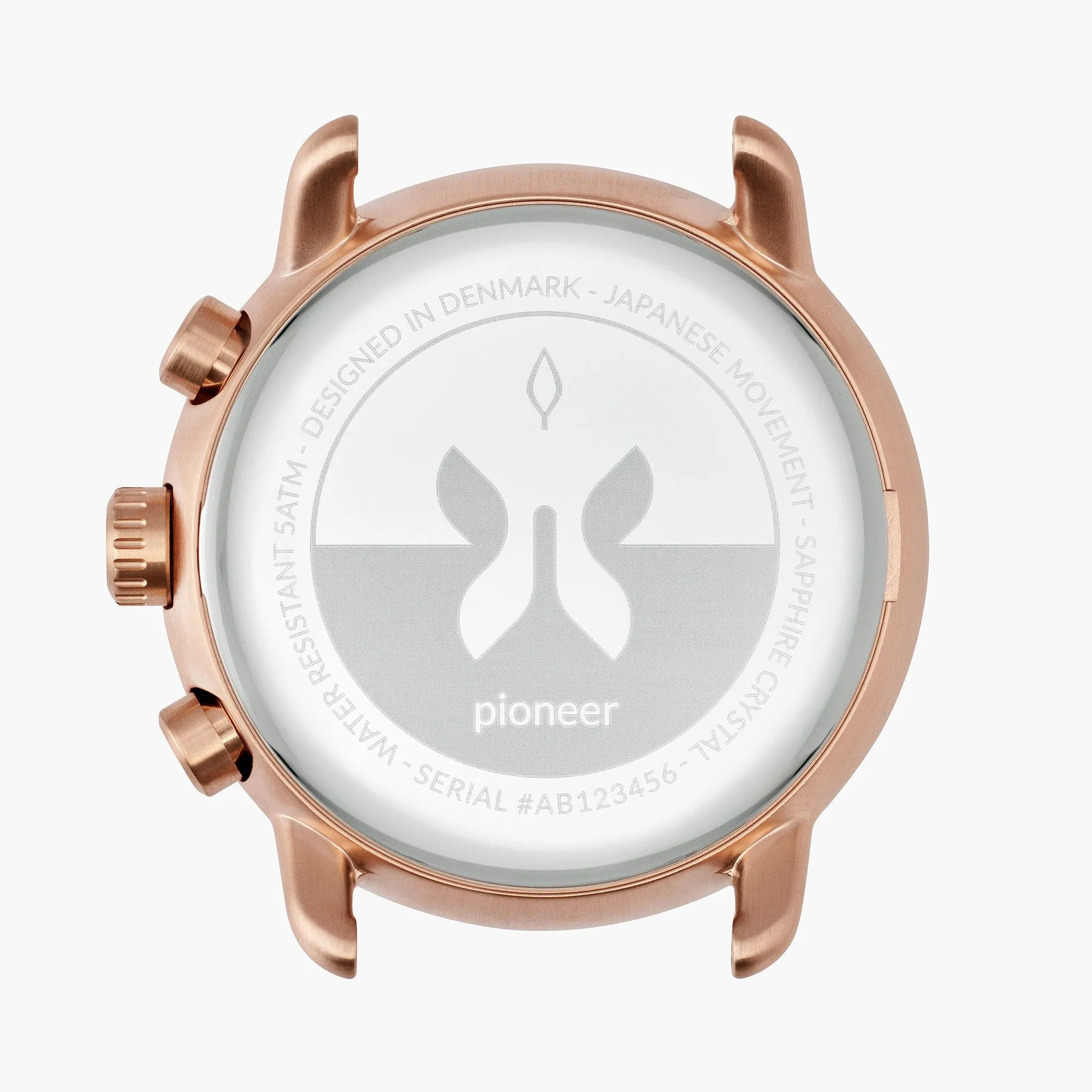 Pioneer - BUNDLE Black Dial Rose Gold | Brown Leather / Black Leather / Navy Leather Strap
