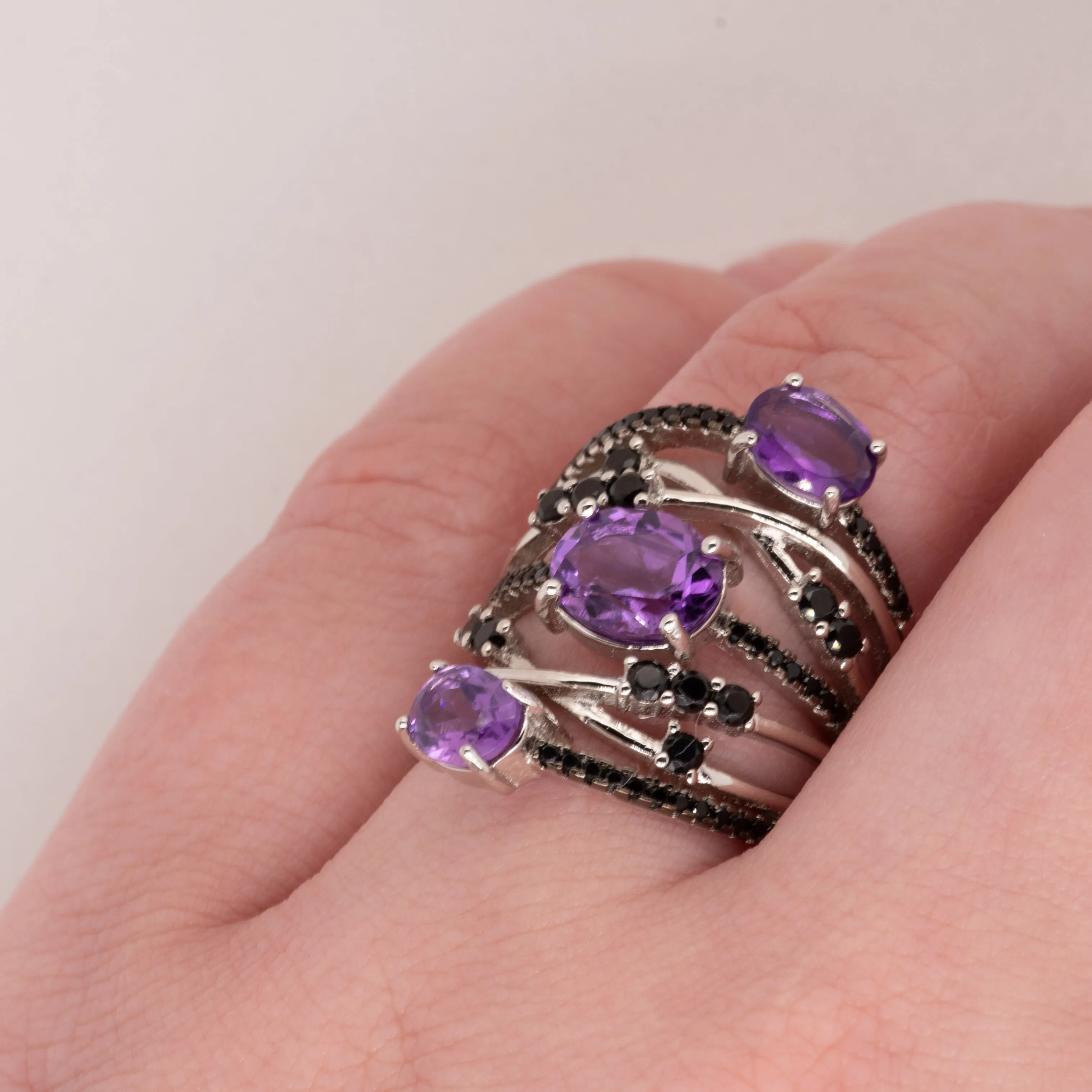 Porfirio Amethyst Ring in Sterling Silver