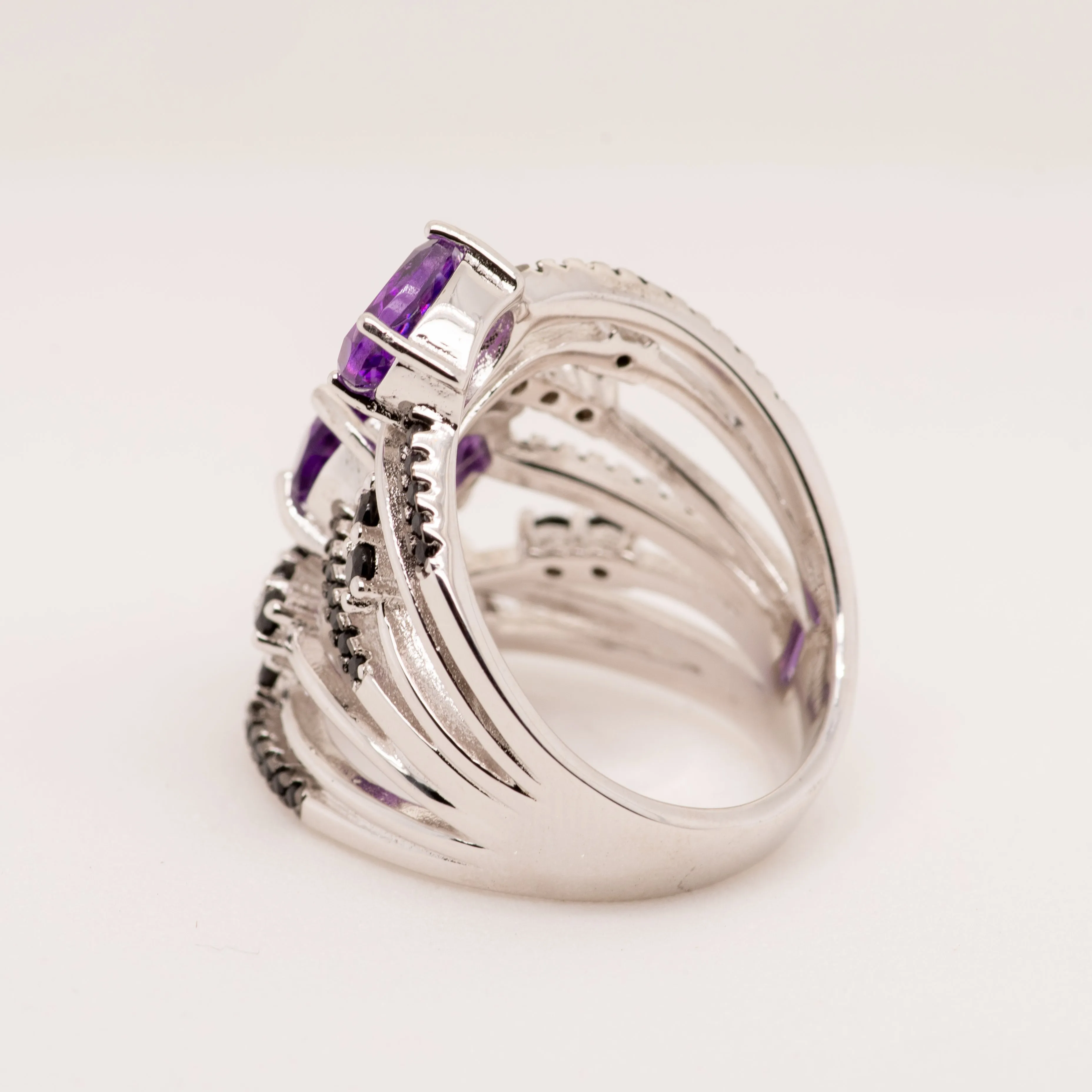Porfirio Amethyst Ring in Sterling Silver